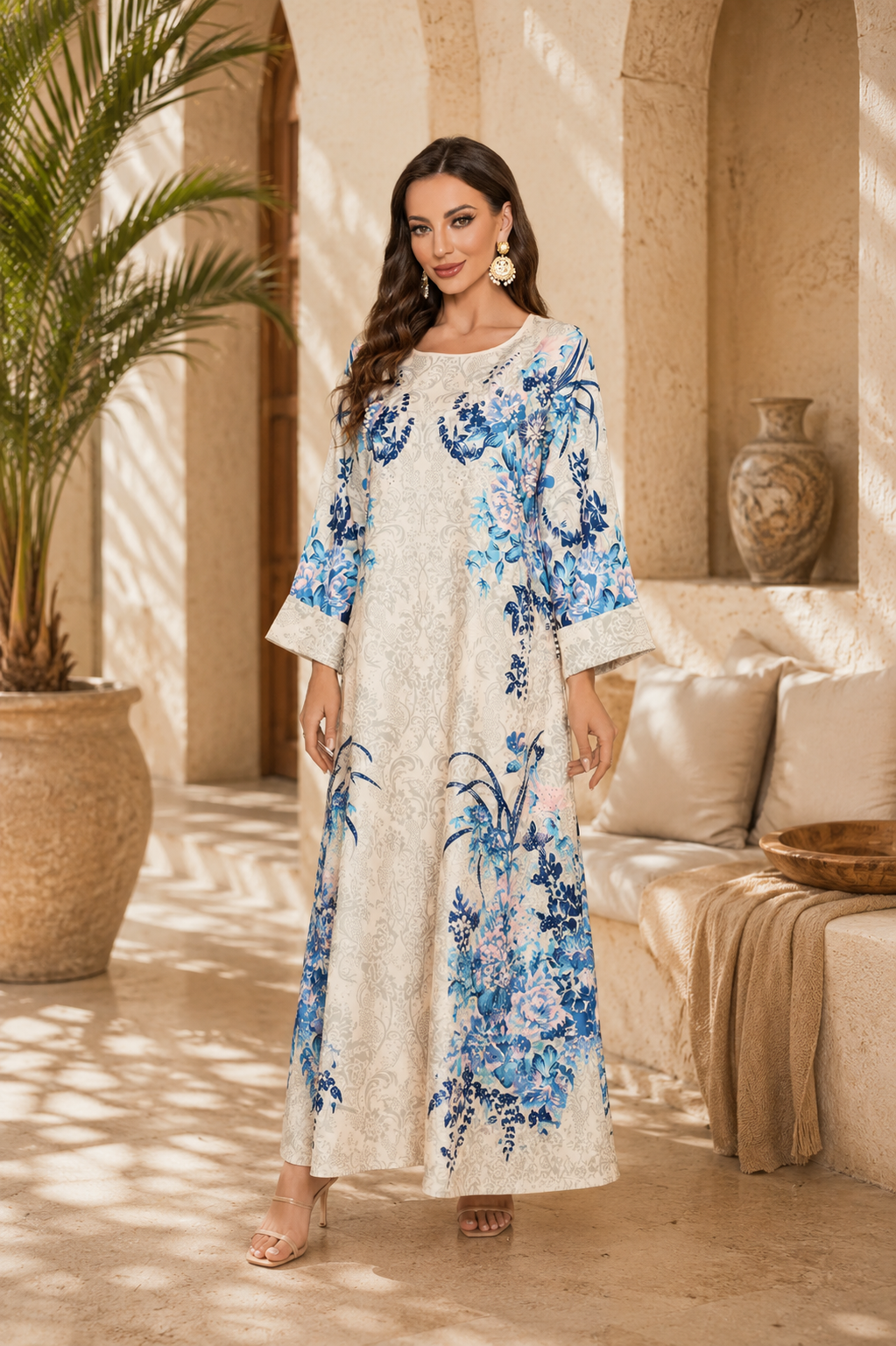 Elegant Floral Abaya