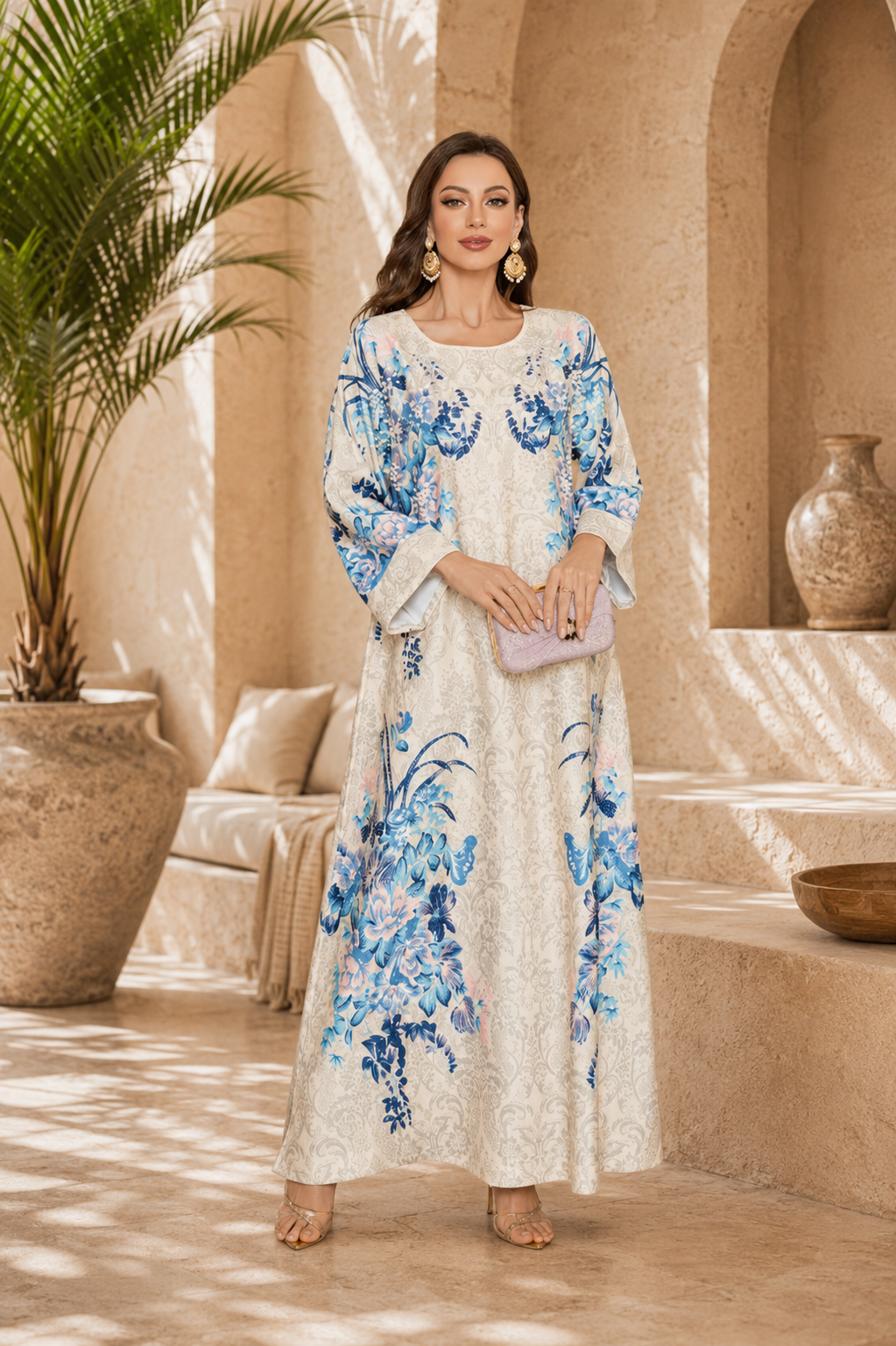 Elegant Floral Abaya