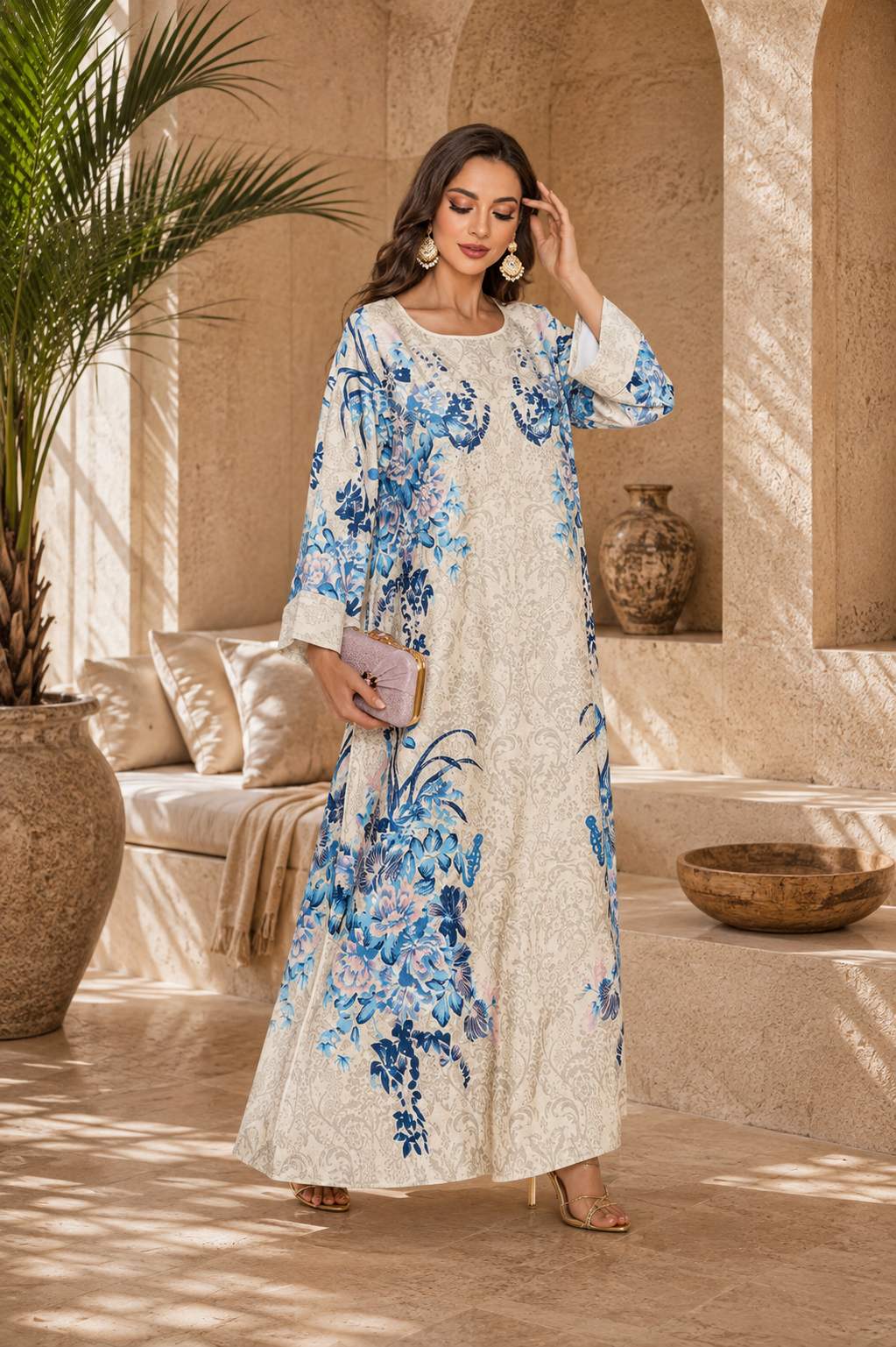 Elegant Floral Abaya