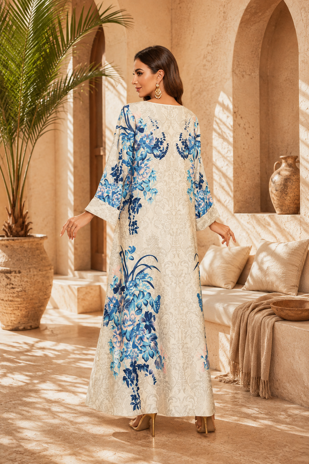 Elegant Floral Abaya