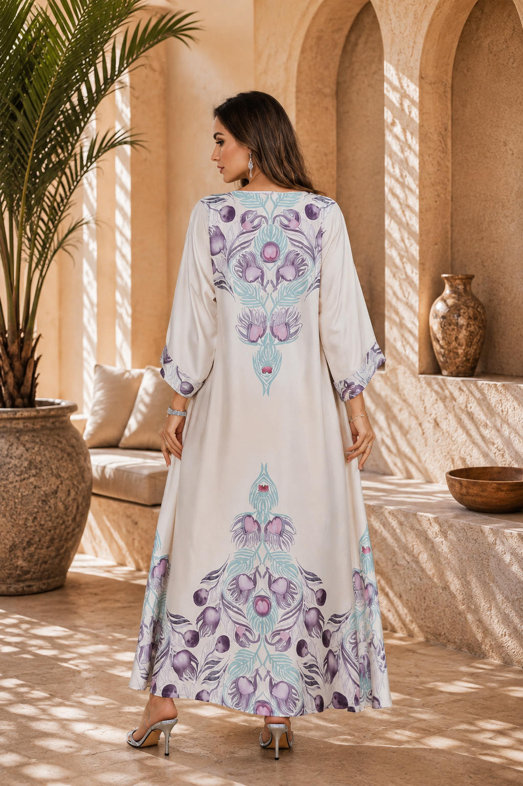 Floral Long Sleeve Abaya