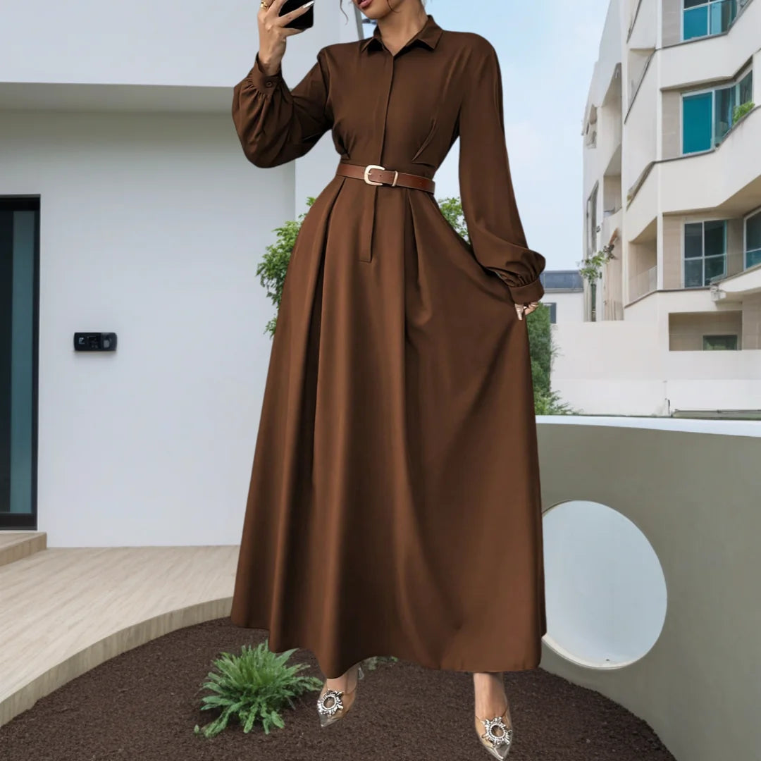 Long Lantern Sleeve Dress